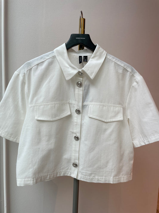 VMJANNE Denim Shirt - Snow White